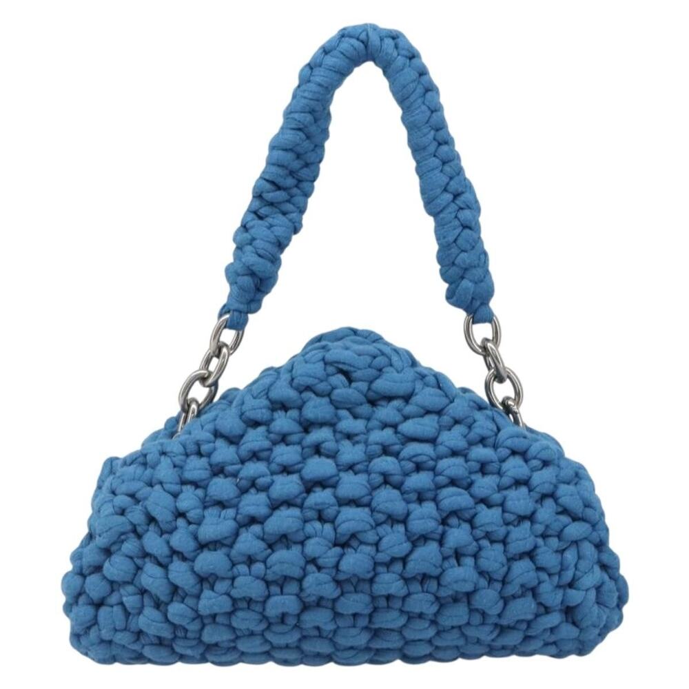 Bottega Veneta Cotton Handbag Blue